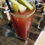 Photo of Wolfhead Distillery - Amherstburg, ON, Canada. Ceasar with whiskey